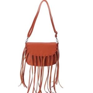Fringe Cross Body Bag in Clay